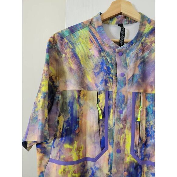 Lululemon Men’s Water-Repellent Hiking Short Sleeve Shirt Altered Nature M NWOT - Picture 2 of 10